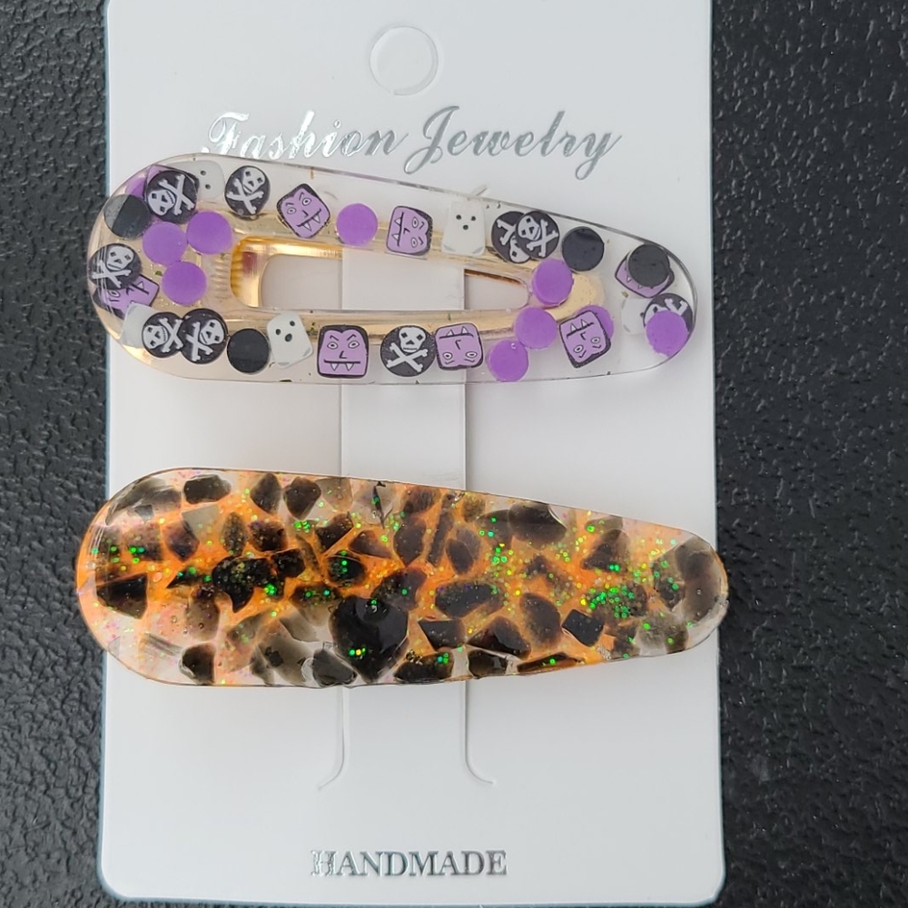 🎃🕸Halloween Acrylic Barrettes🕸